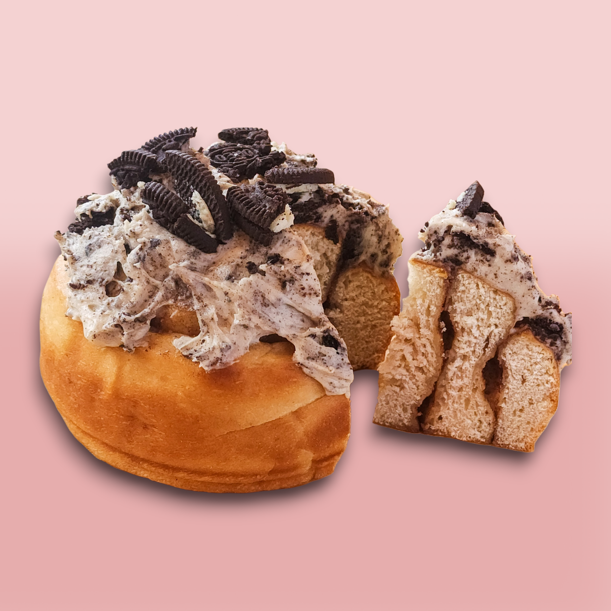 Rollo de canela cookies & cream